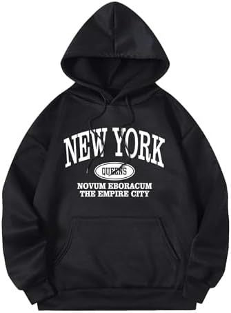 Unisex Letter Pattern Hoodie Pullover Sweater