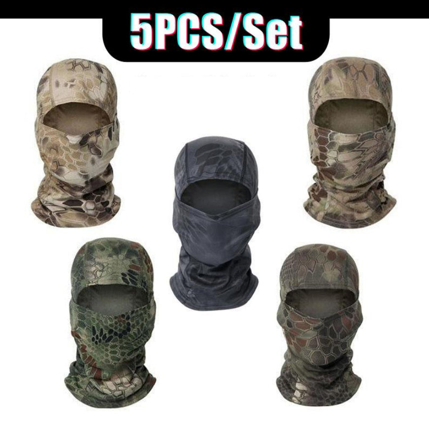 Outdoor Quick-drying Mesh Breathable Ski Mask Camouflage Headgear in Python Pattern Black Yellow Green & Jungle Python Design for Comfort and Functionality