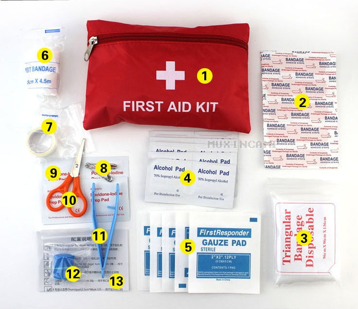 Outdoor First Aid Kit - Essential Emergency Safety Kit for Travel & Adventures
