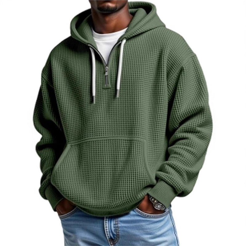 Men's Double Hood Zipper Hooded Sweater