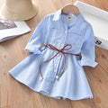 Children's Western-Style Shirt Dress - Cute Baby Girl Outfit