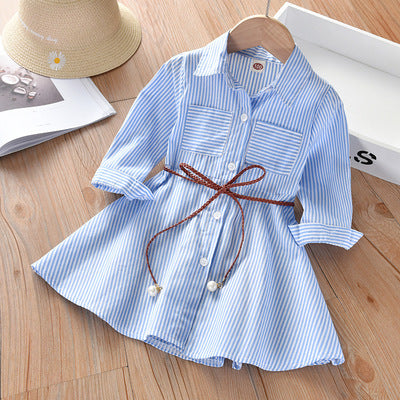 Children's Western-Style Shirt Dress - Cute Baby Girl Outfit
