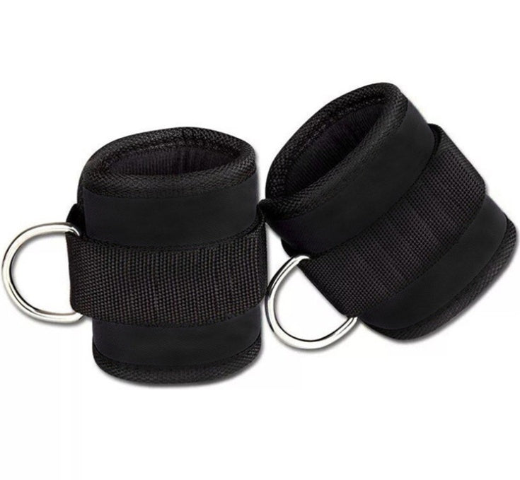 D-Ring Ankle Strap Weights - Adjustable Gym Leg Cuffs for Weight Lifting