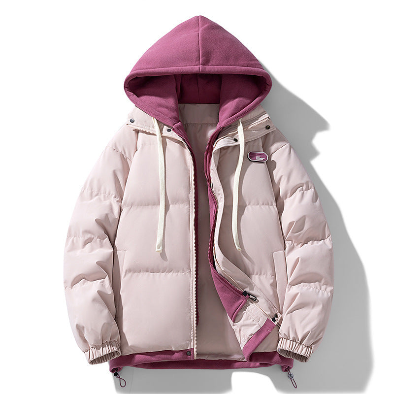 Two-piece Cotton-padded Coat Thickened Hooded Warm Jacket