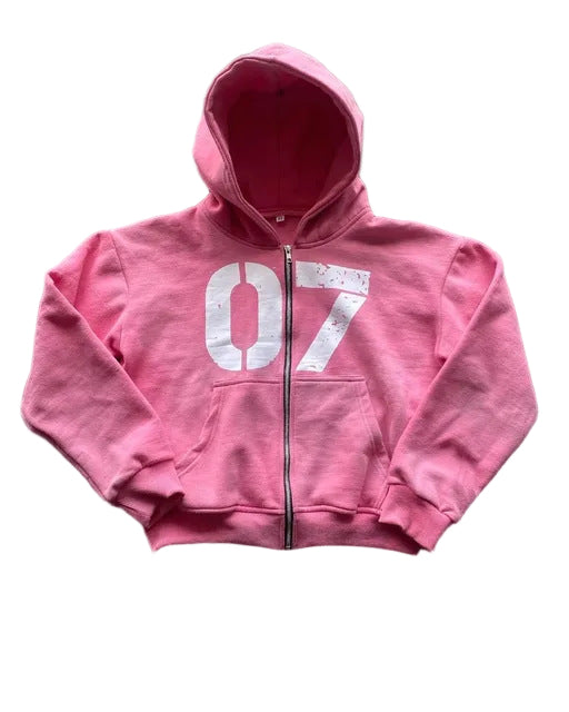 Loose Sweater Suit Men's and Women's Zipper Hooded Sweater