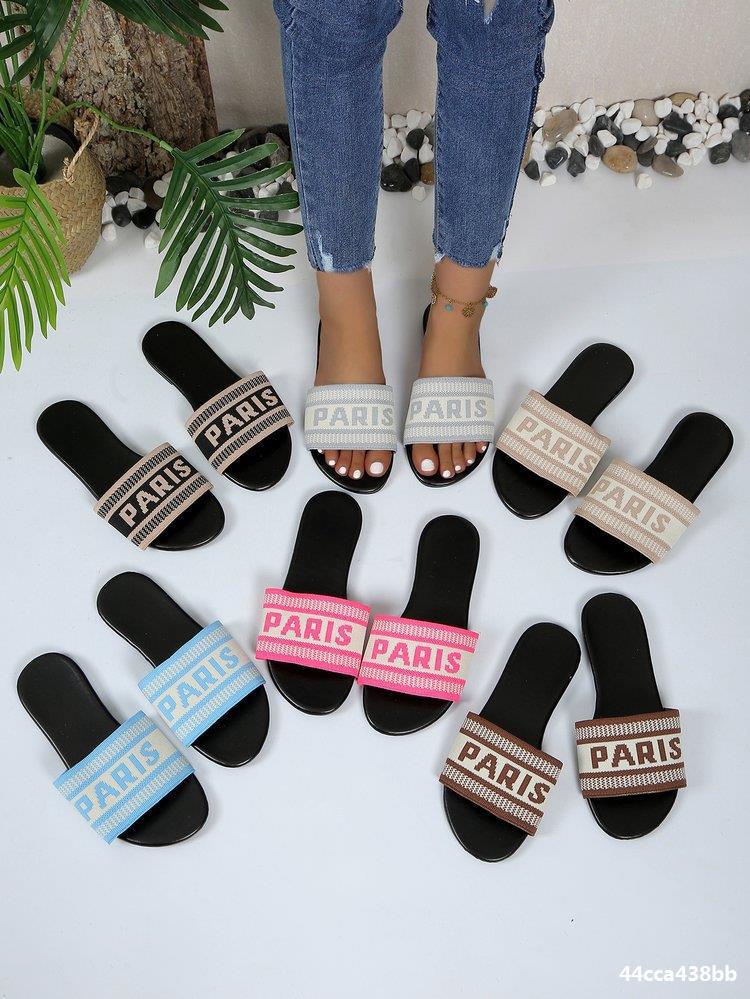 Plus Size Women Summer Casual Beach Slide Slippers