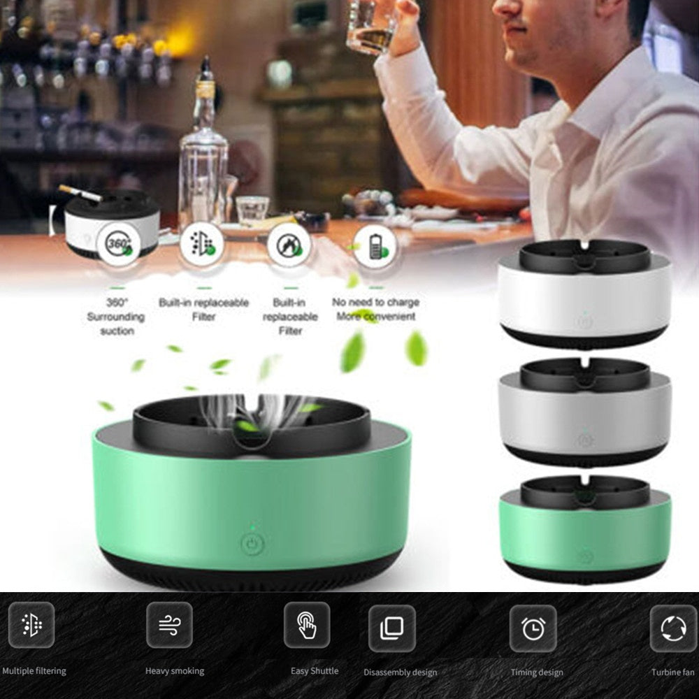 Smart Smoke Removal Ashtray - Air Purifying Smokeless Ashtray