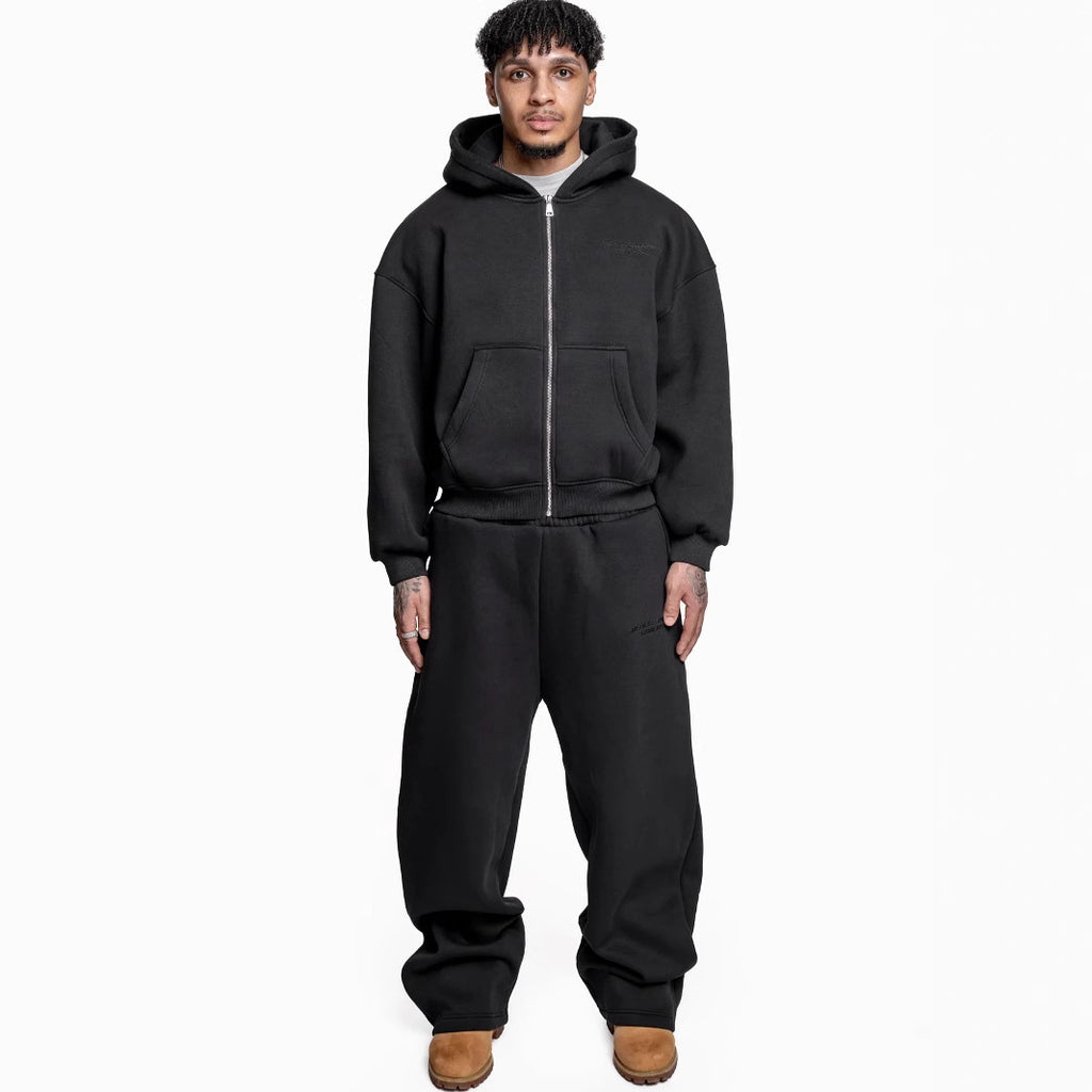 New Printed Street Fashion All-match Sweater Loose Straight Trousers Suit