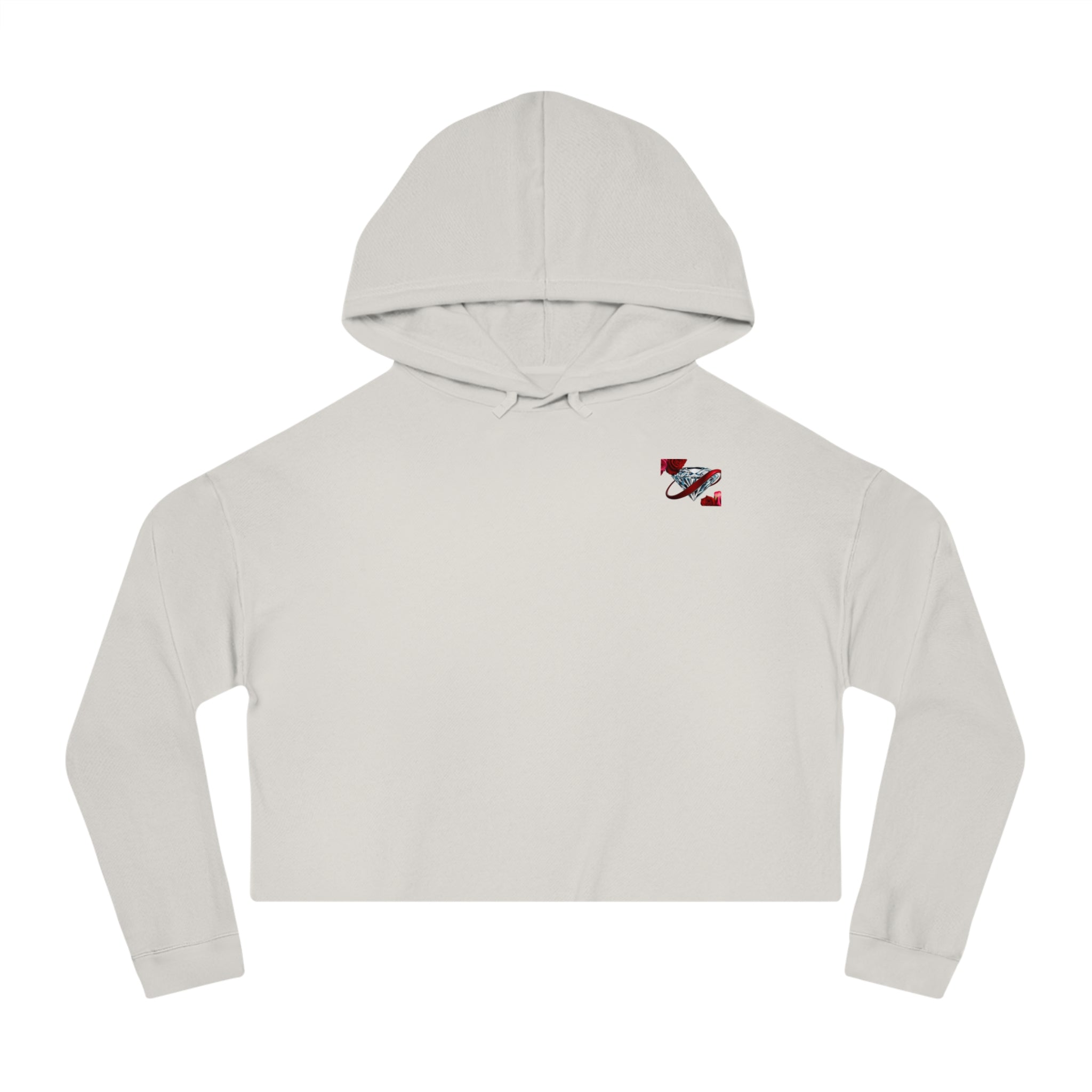 Women's Cropped Hooded Sweatshirt - Tie-Dye Fleece Hoodie