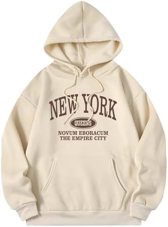 Unisex Letter Pattern Hoodie Pullover Sweater