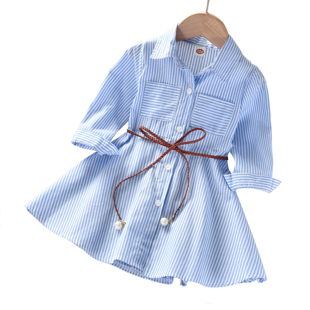 Children's Western-Style Shirt Dress - Cute Baby Girl Outfit