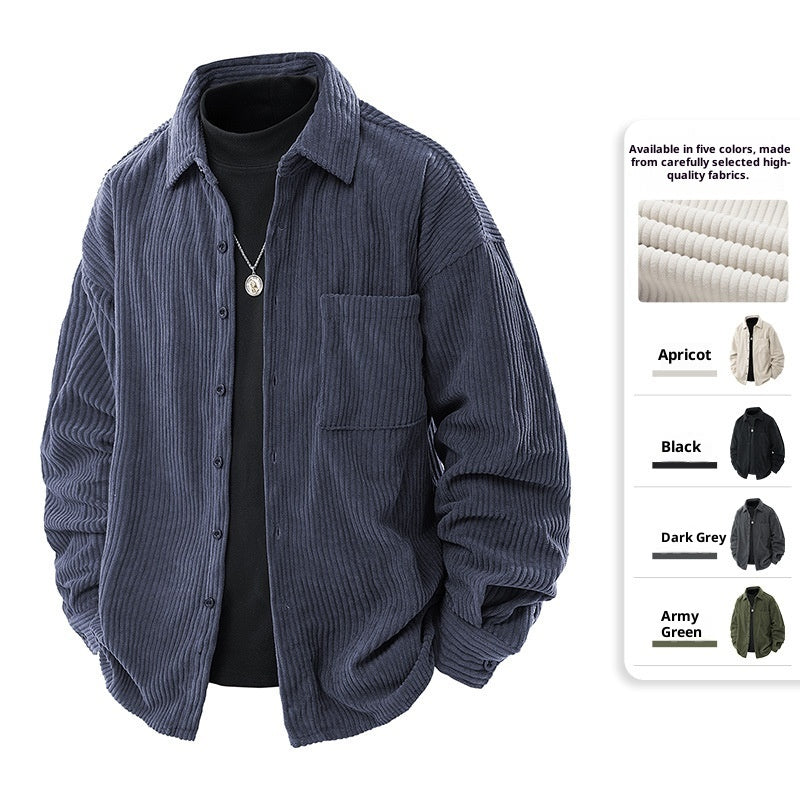 Shirt Collar Button Up Men