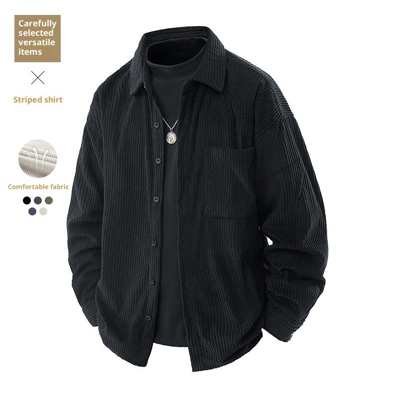 Shirt Collar Button Up Men
