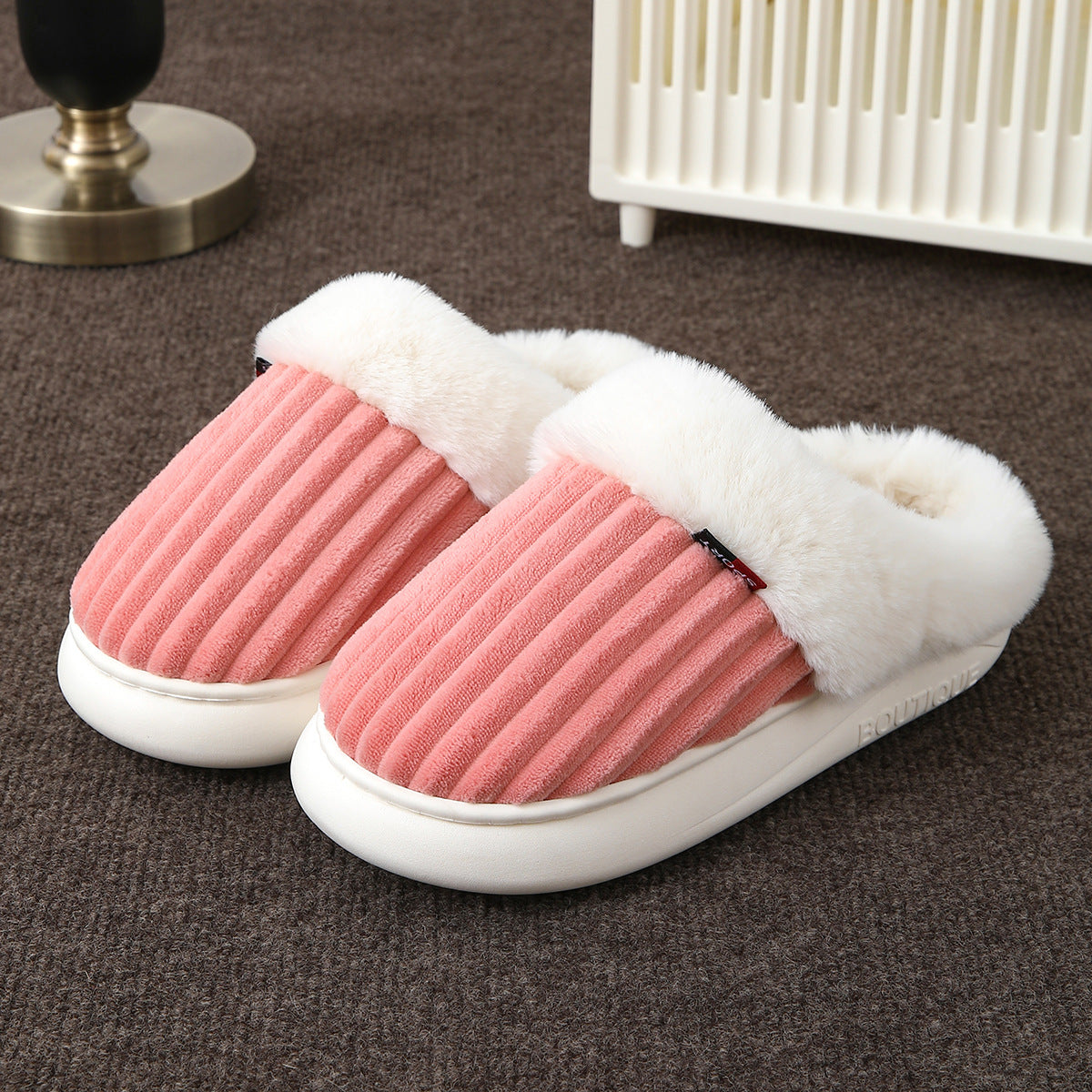Plush Slippers Winter Thickened Shoewear