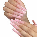 Heart Stripe Press On Nails