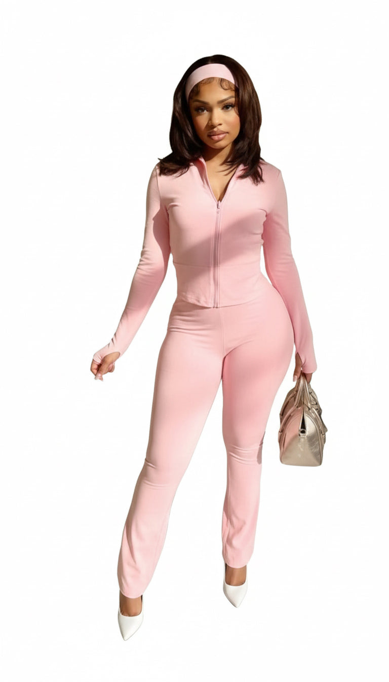 Top Casual Trousers Fashion Hair Band Three-piece Set