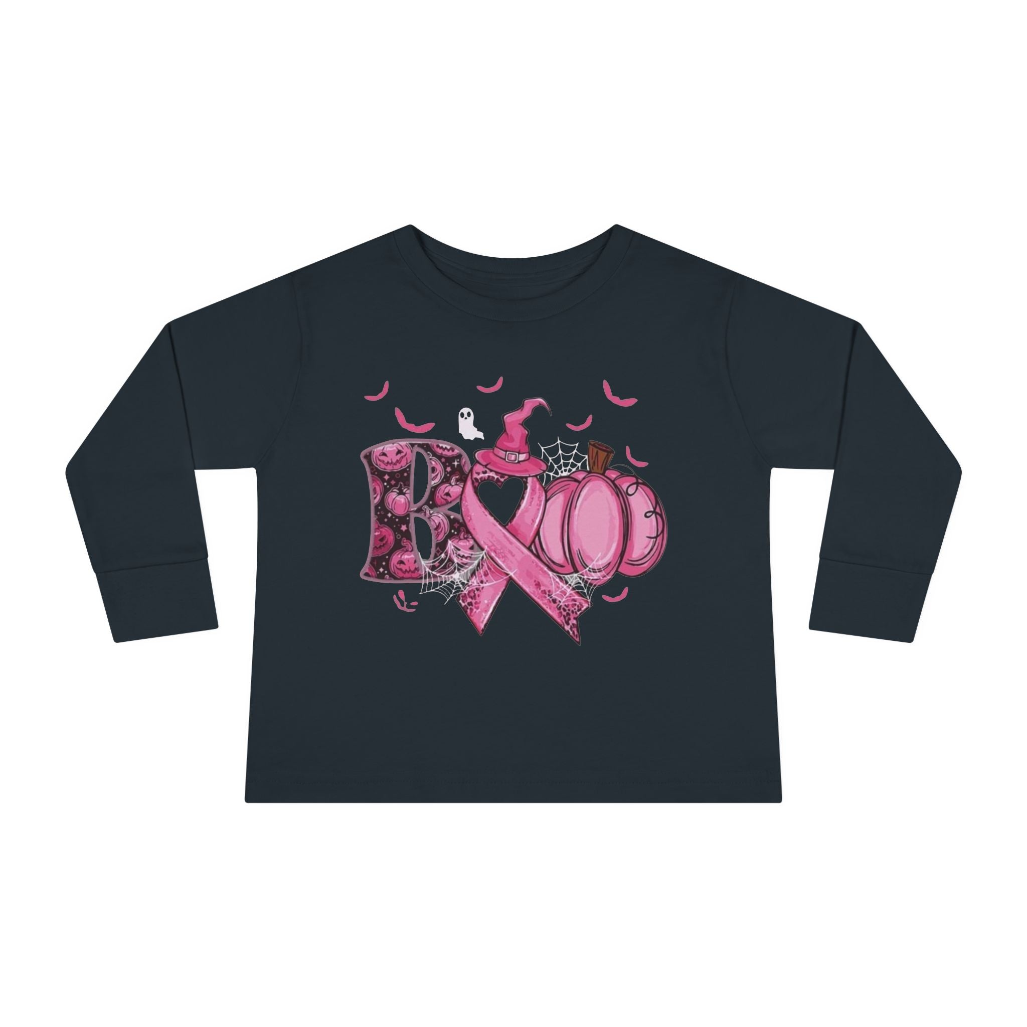 Pink Pumpkin Toddler Long Sleeve Tee