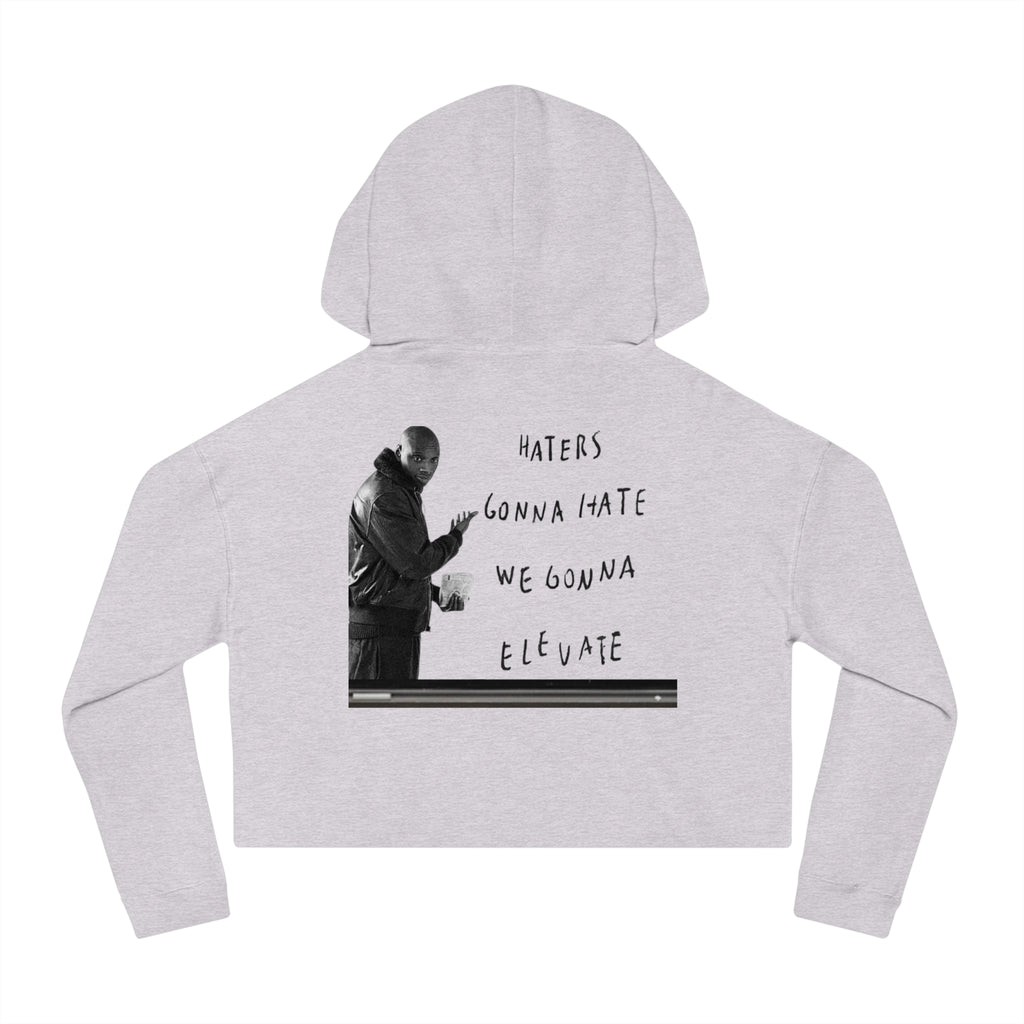 Women's Cropped Hooded Sweatshirt - Tie-Dye Fleece Hoodie
