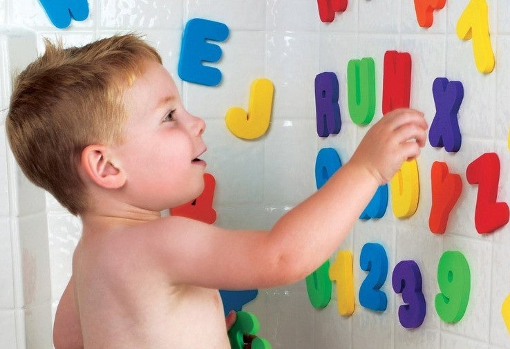 36-Piece Letters & Numbers Kids Bath Toy Set - Early Educational Learning Toy