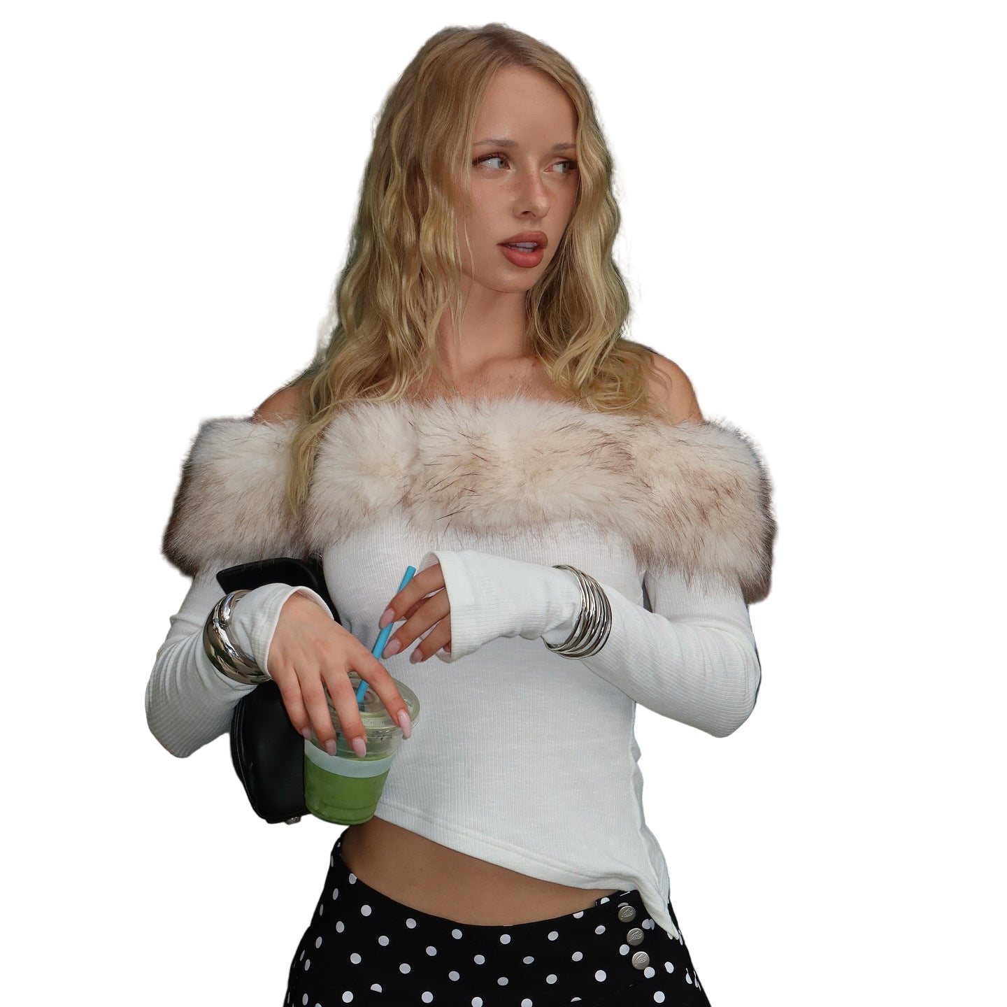 Women's Elegant Atmosphere Slim-fit Short Long Sleeve Top