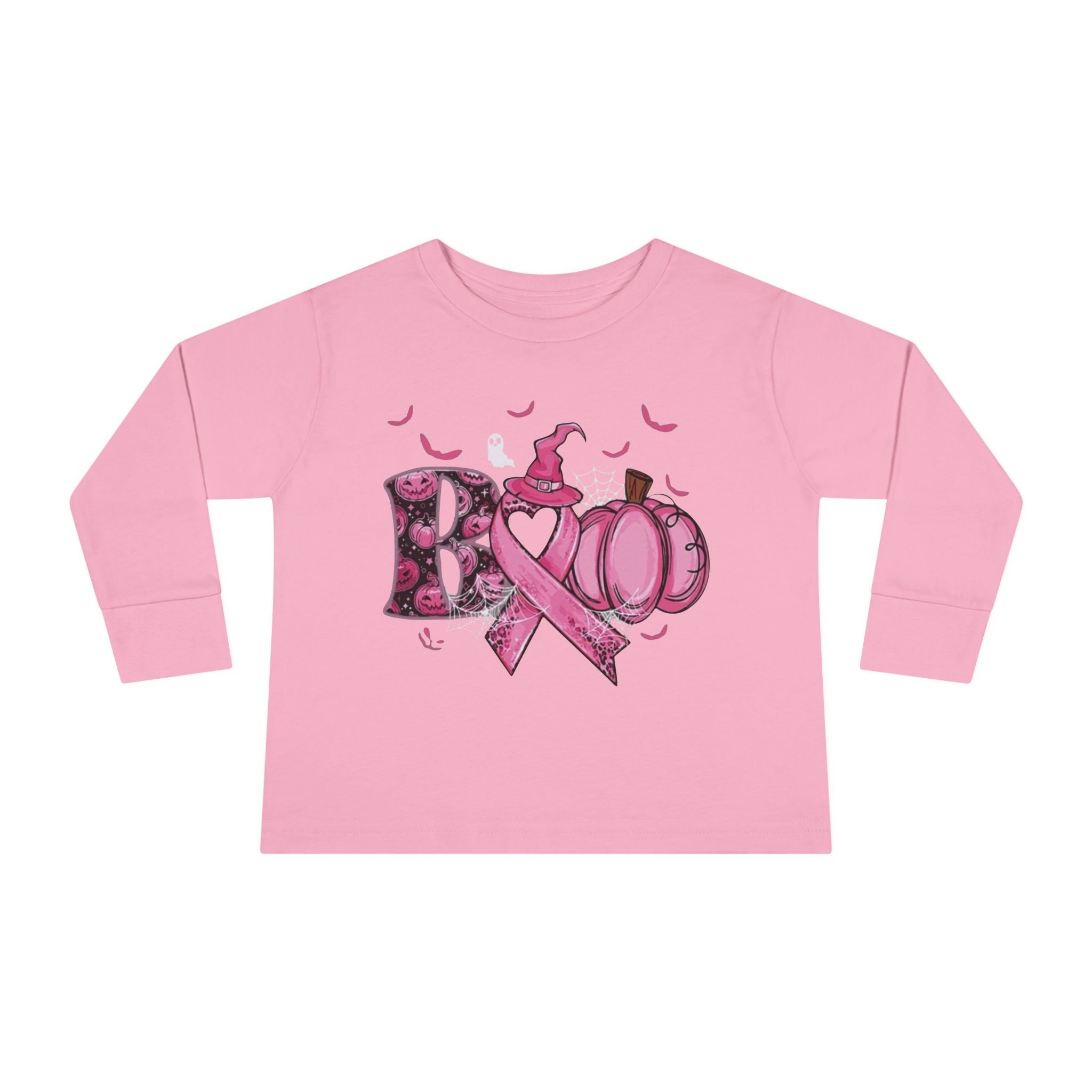 Pink Pumpkin Toddler Long Sleeve Tee