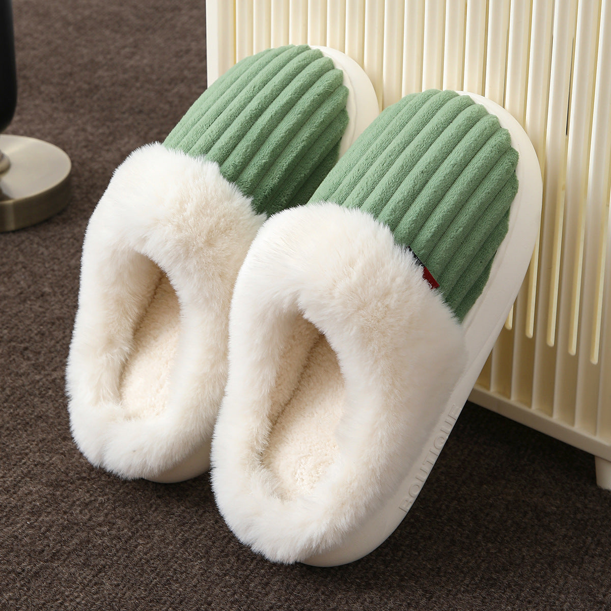 Plush Slippers Winter Thickened Shoewear