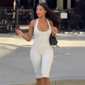Women Summer Street Style Halter Neck Backless Jumpsuit