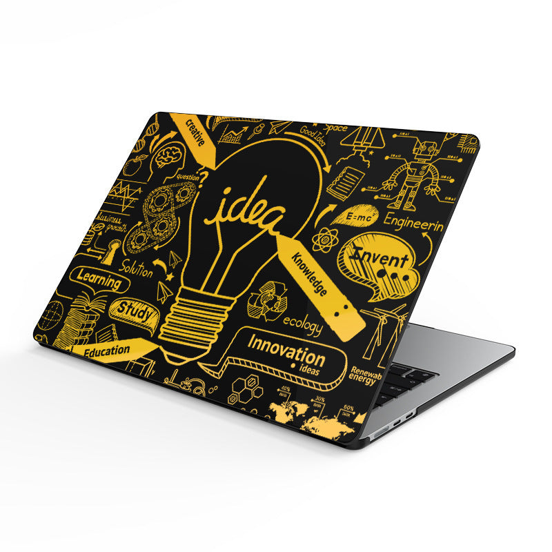 Apple MacBook Protective Case Durable Design for Laptop 105-bulb-colorful Black Shell Compatible with MacBook Pro Air & iPhone Models