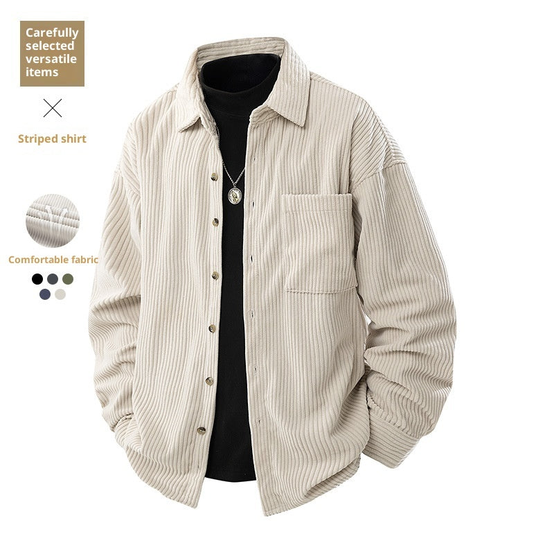 Shirt Collar Button Up Men