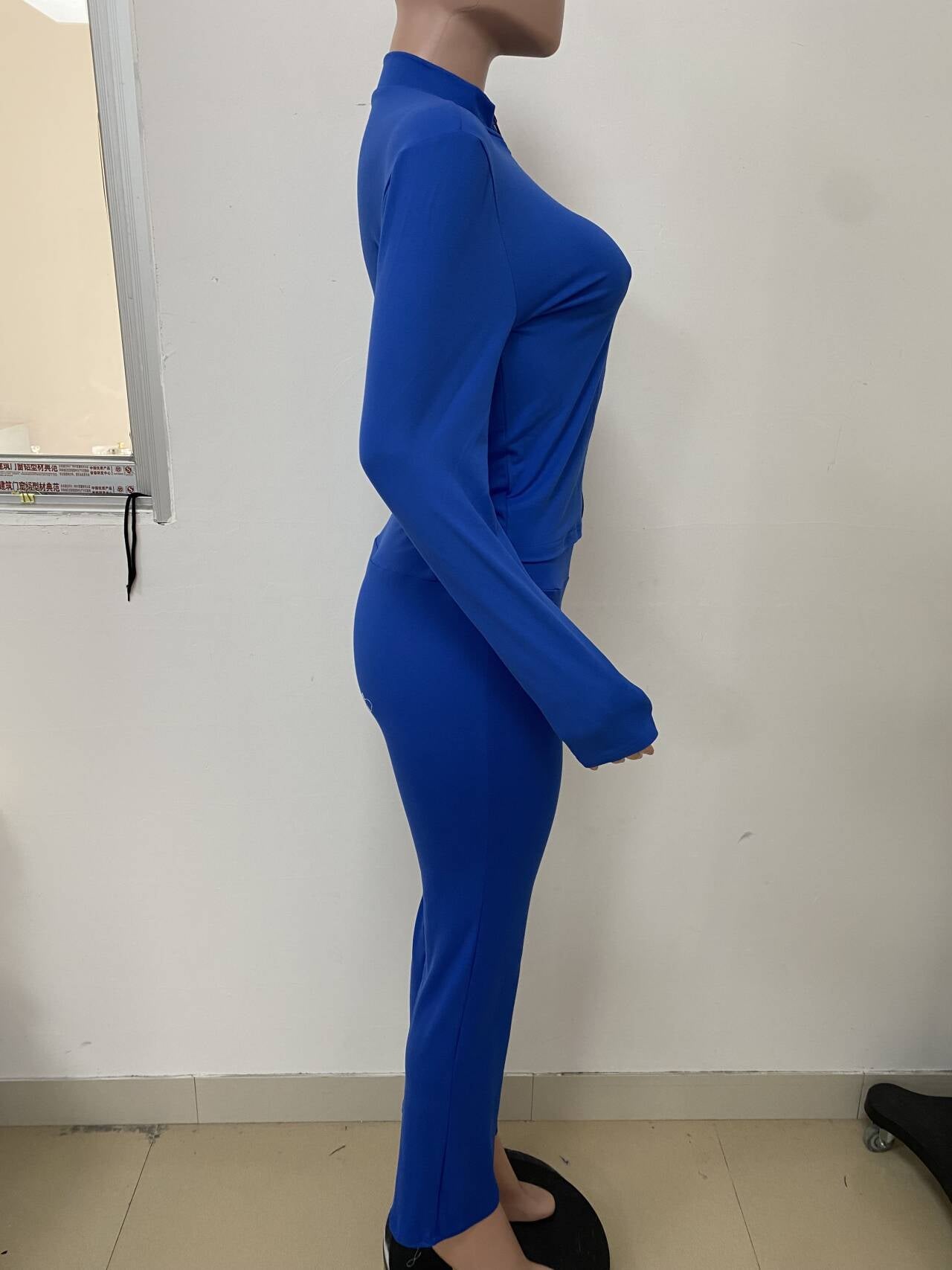 Women Casual Top And Bell Bottom Long Pants Two Piece Set