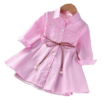 Children's Western-Style Shirt Dress - Cute Baby Girl Outfit