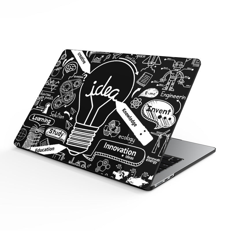 Apple MacBook Protective Case Durable Design for Laptop 105-bulb-colorful Black Shell Compatible with MacBook Pro Air & iPhone Models