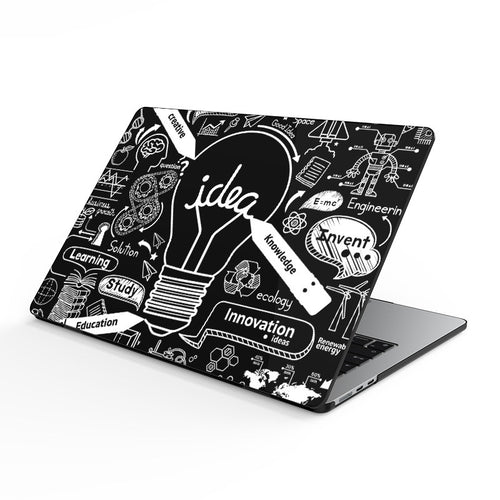 Apple MacBook Protective Case Durable Design for Laptop 105-bulb-colorful Black Shell Compatible with MacBook Pro Air & iPhone Models