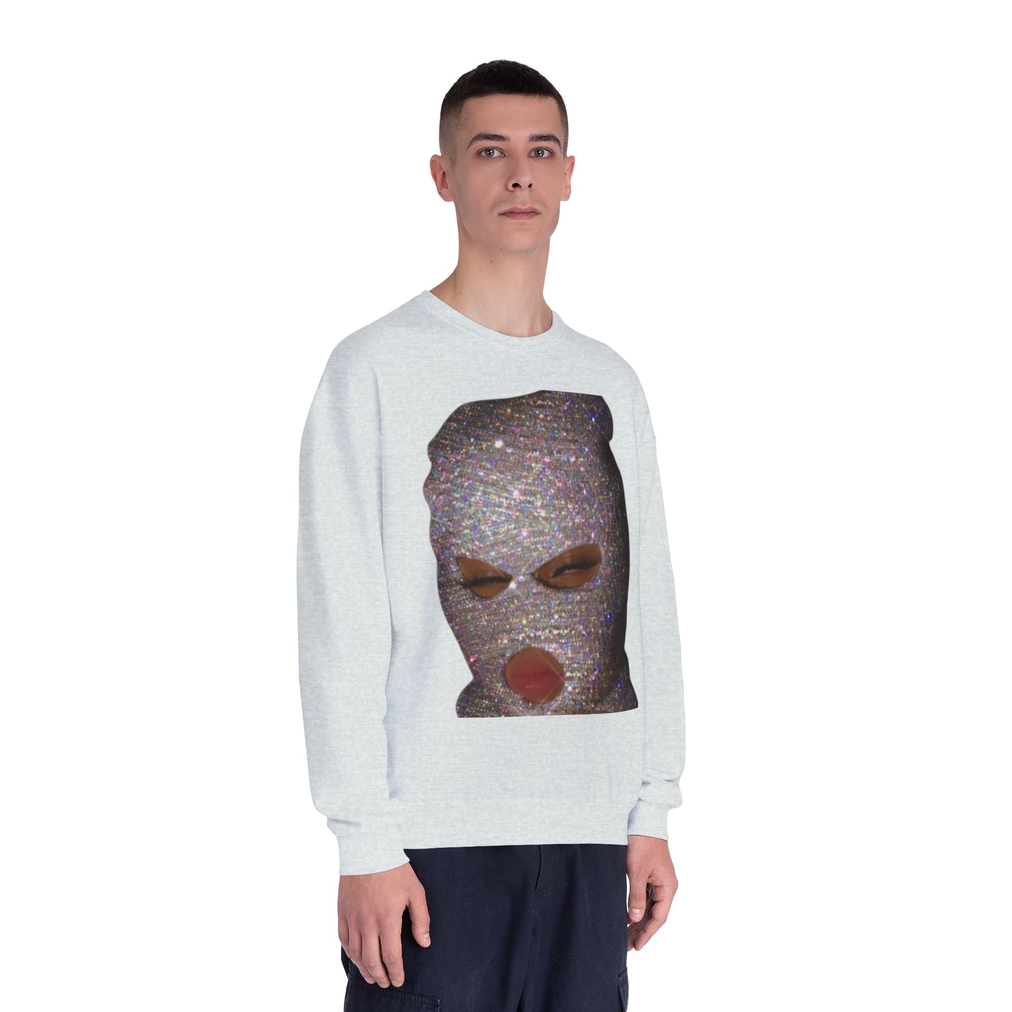 Glittery Crewneck Sweatshirt - Trendy Unisex Everyday Comfort