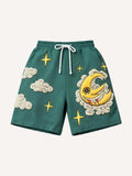 Retro Plus Size Loose Sports Knee Length Shorts