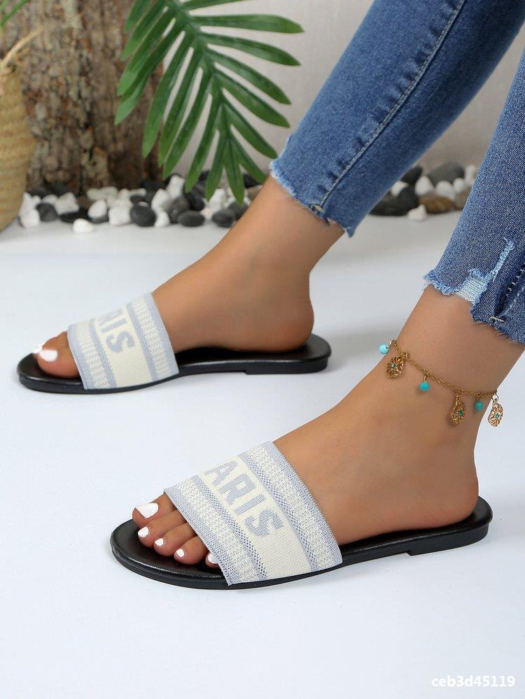 Plus Size Women Summer Casual Beach Slide Slippers