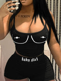 Summer Street Trendy Women'S Crop Top Shorts Set