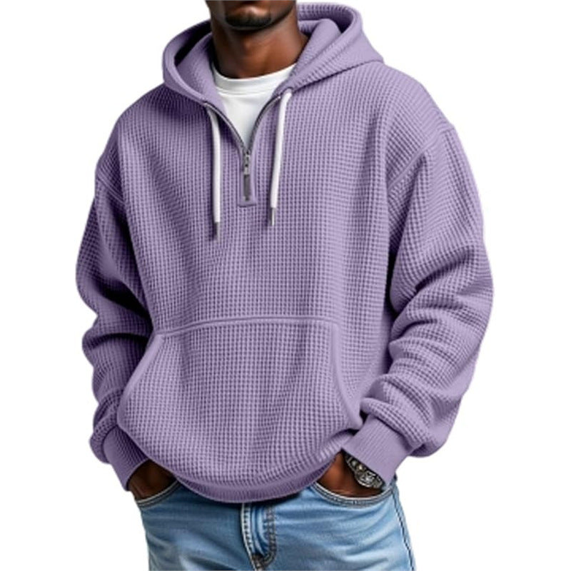Men's Double Hood Zipper Hooded Sweater