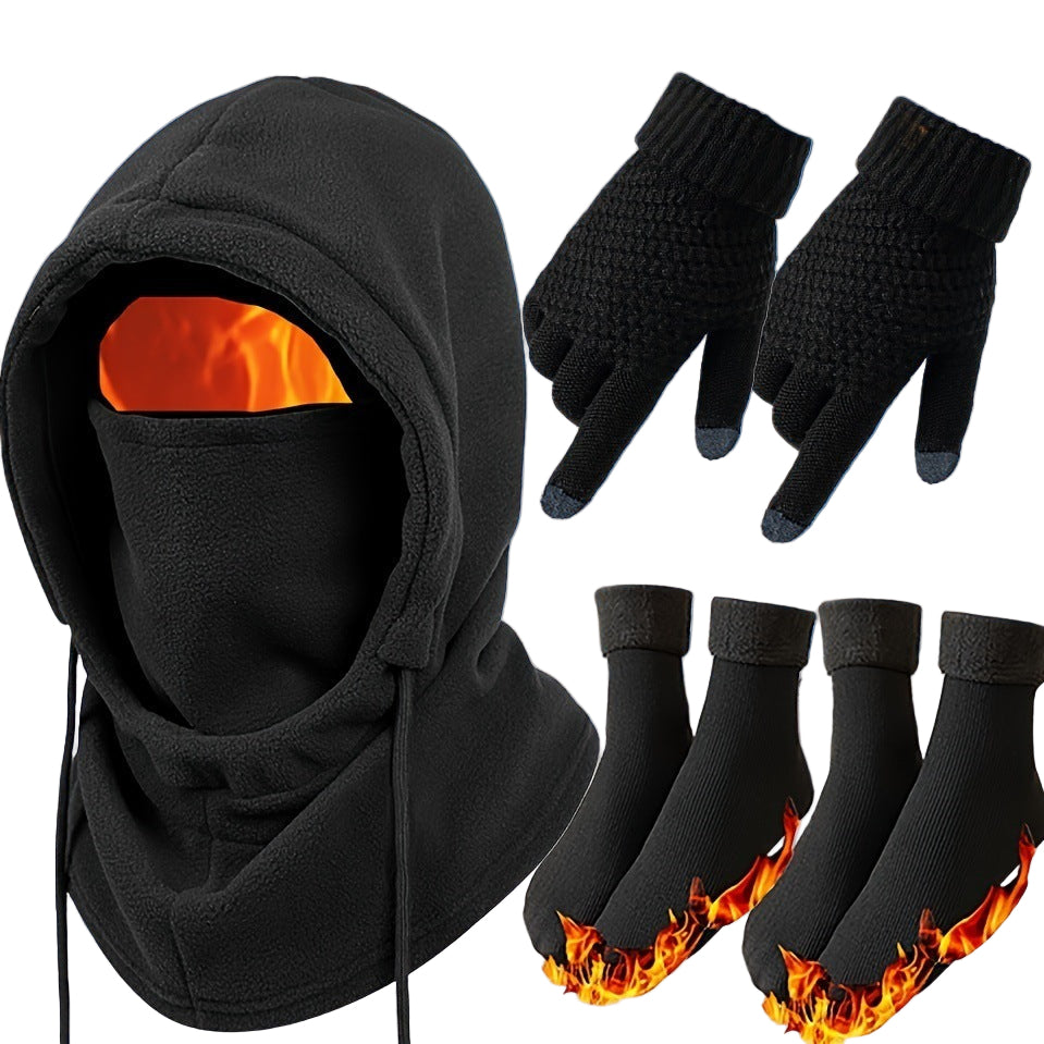 Winter Warm Hat Gloves Socks Set