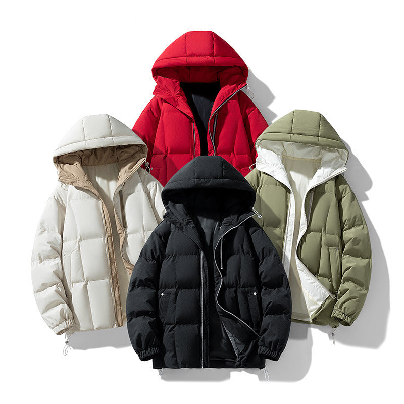 Fashion Solid Color Simple New Men's Cotton Coat