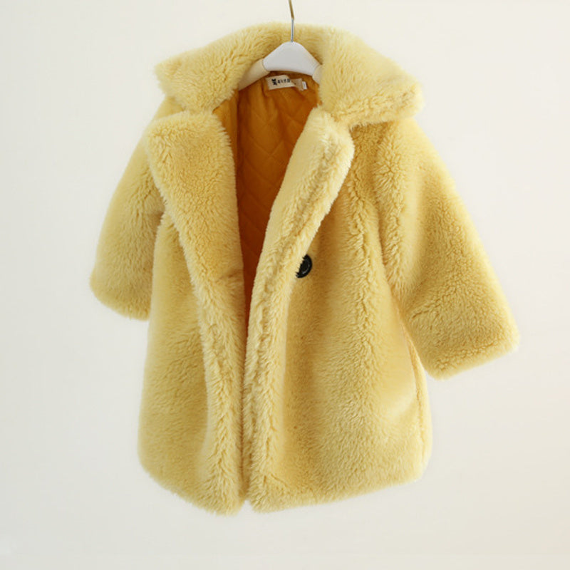 Big Kids Fur Coat Autumn And Winter Coat