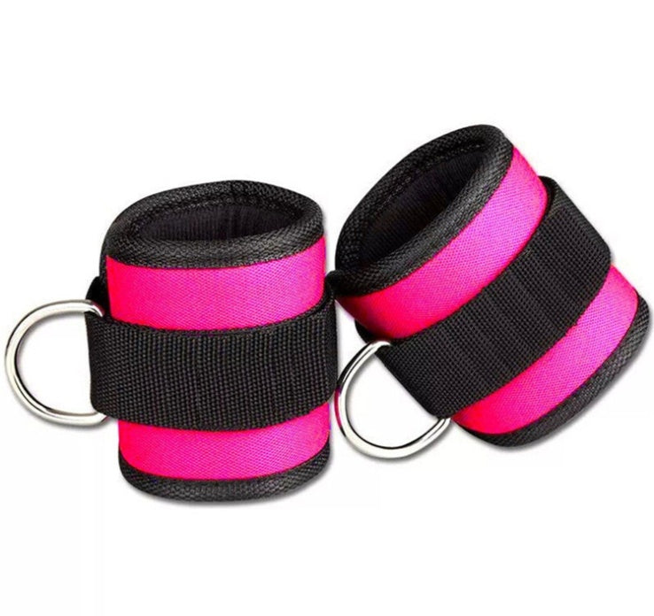 D-Ring Ankle Strap Weights - Adjustable Gym Leg Cuffs for Weight Lifting