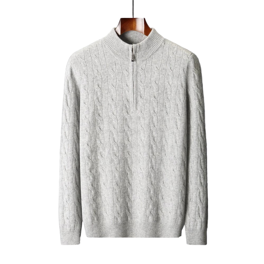 Jacquard Double-strand Thickened Long-sleeved Sweater
