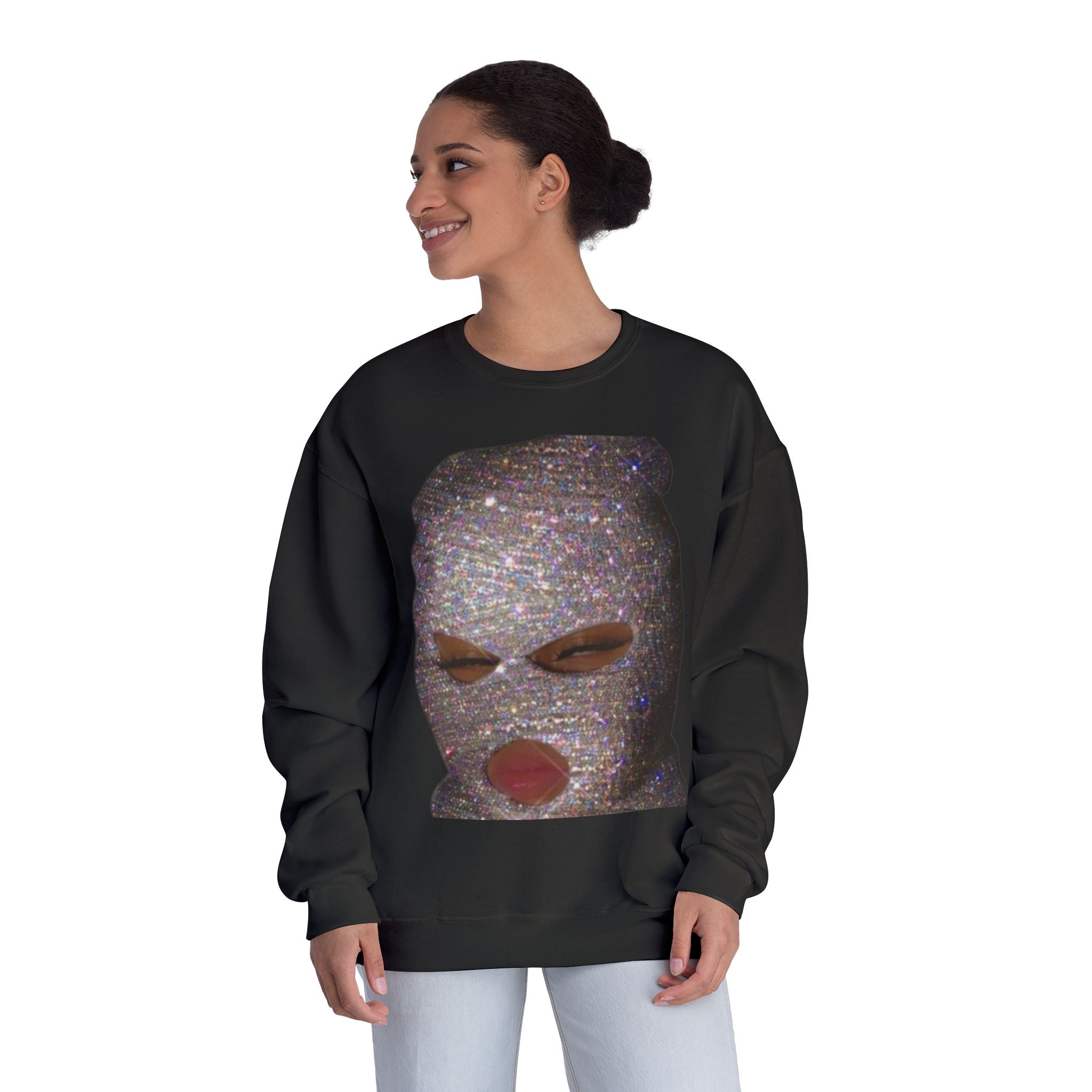 Glittery Crewneck Sweatshirt - Trendy Unisex Everyday Comfort