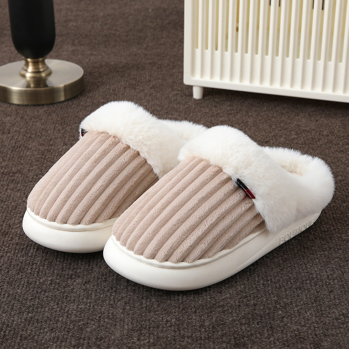 Plush Slippers Winter Thickened Shoewear
