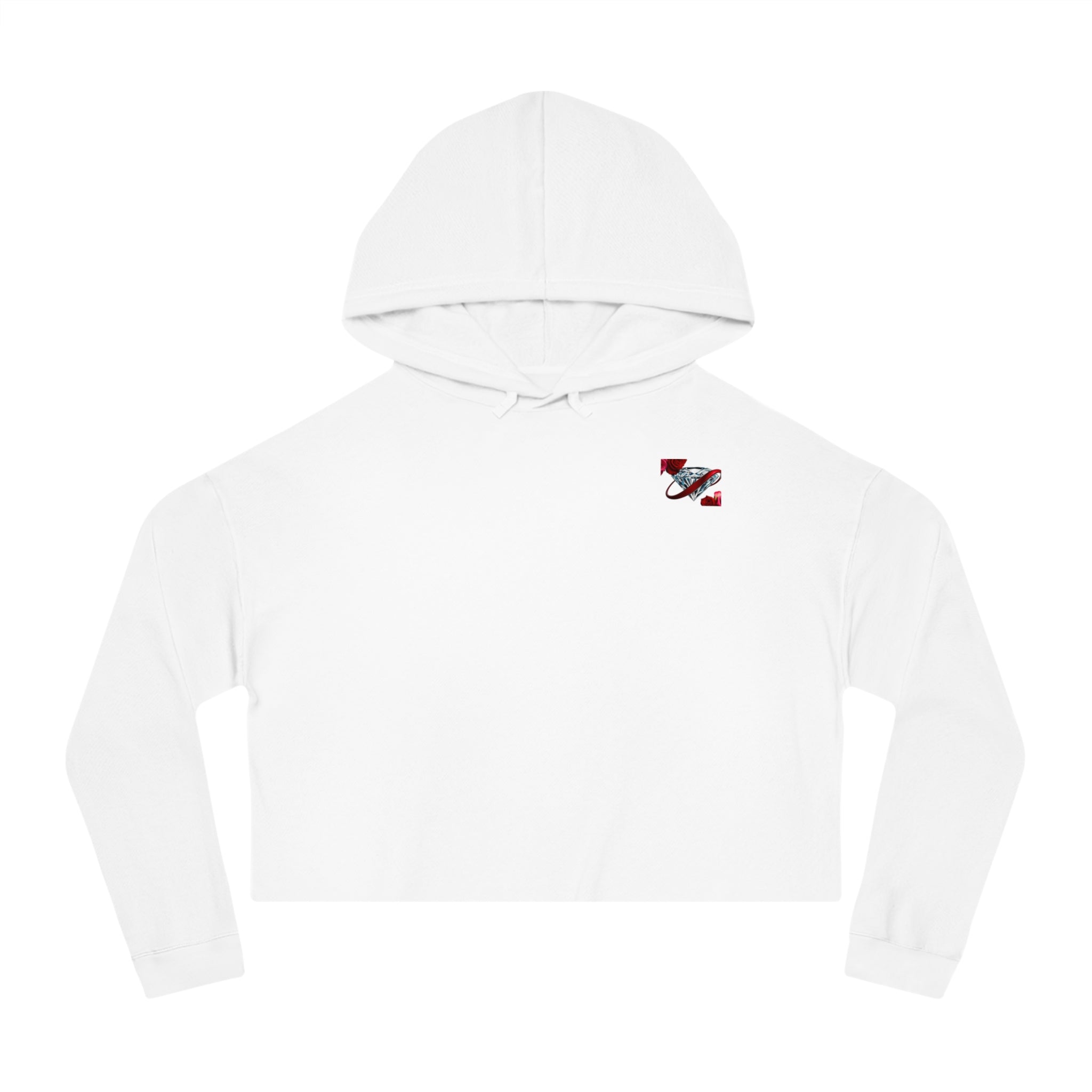 Women's Cropped Hooded Sweatshirt - Tie-Dye Fleece Hoodie