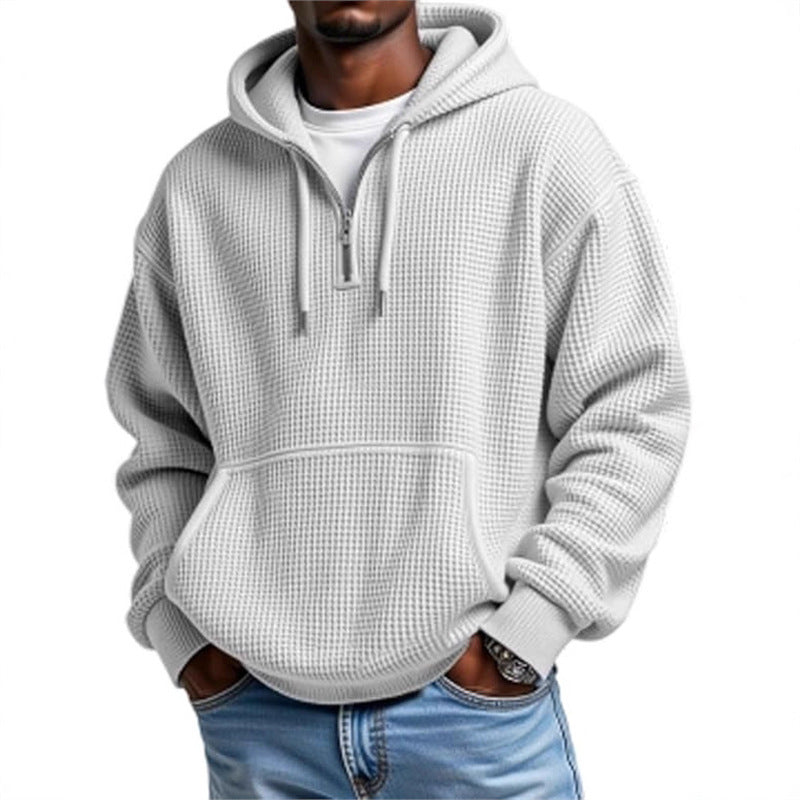 Men's Double Hood Zipper Hooded Sweater