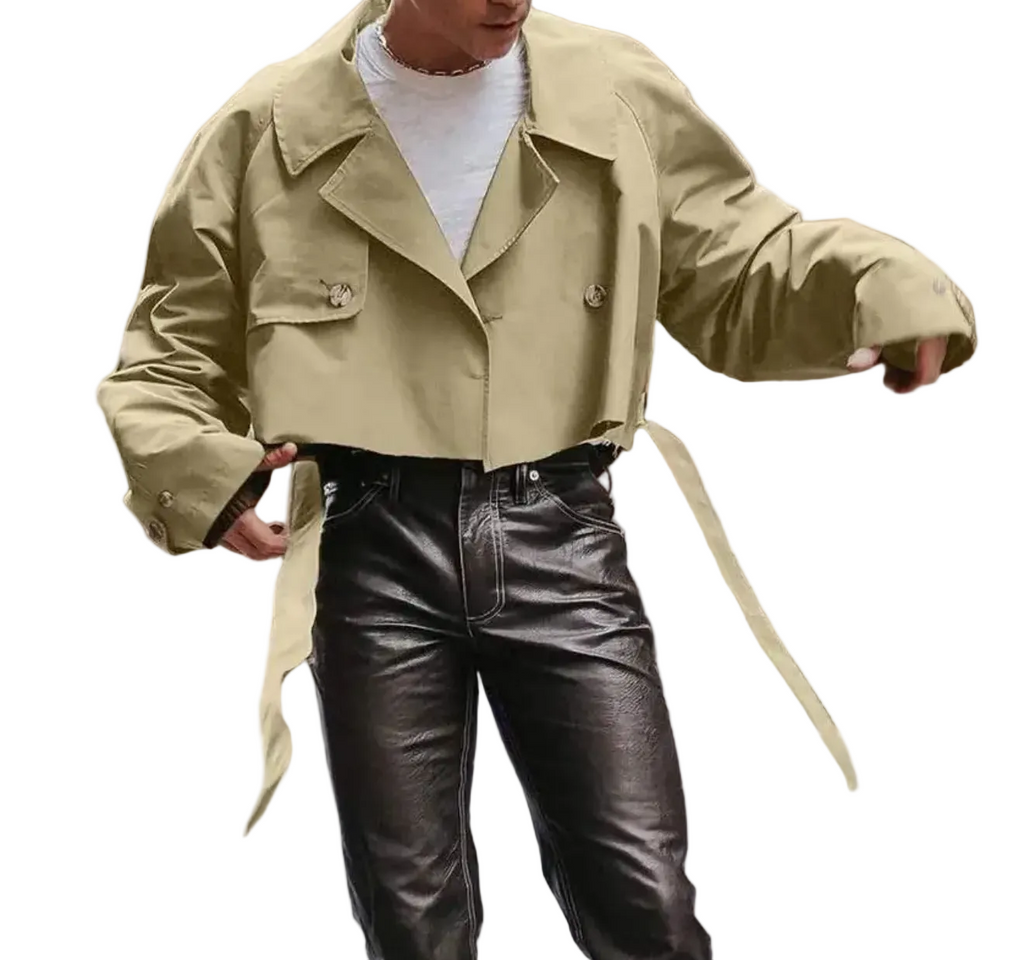 Men's Cargo Windbreaker Jacket - Relaxed Fit Autumn Coat
