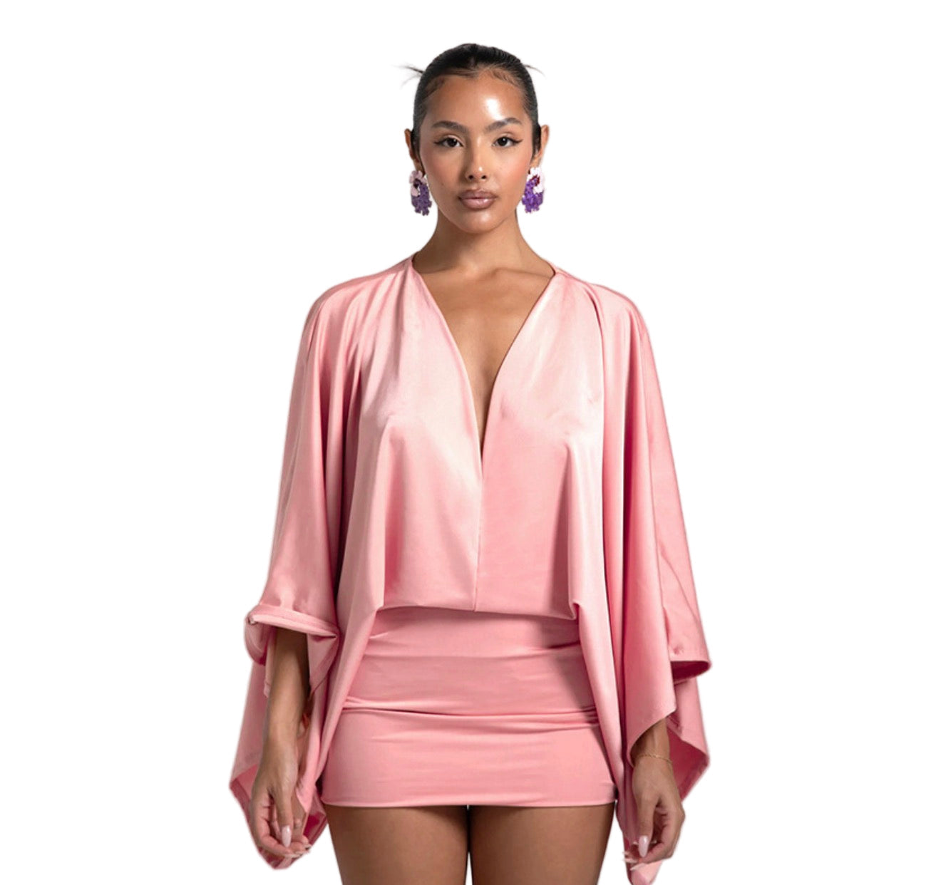 Women Sexy V-Neck Long-Sleeved Bodycon Dress