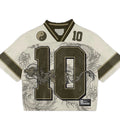 Europe And America Cross Border T-shirt Short Sleeve Quick-drying Loose Men's Hot Printed V-neck Ball Uniform